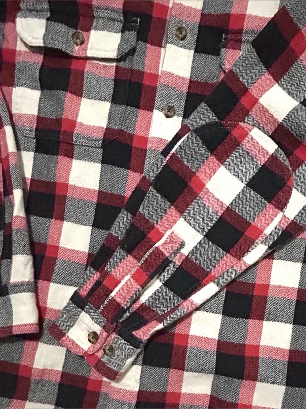VTG Woolrich Men’s Classic Flannel Buffalo Plaid 100% Cotton Shirt L - Picture 5 of 11